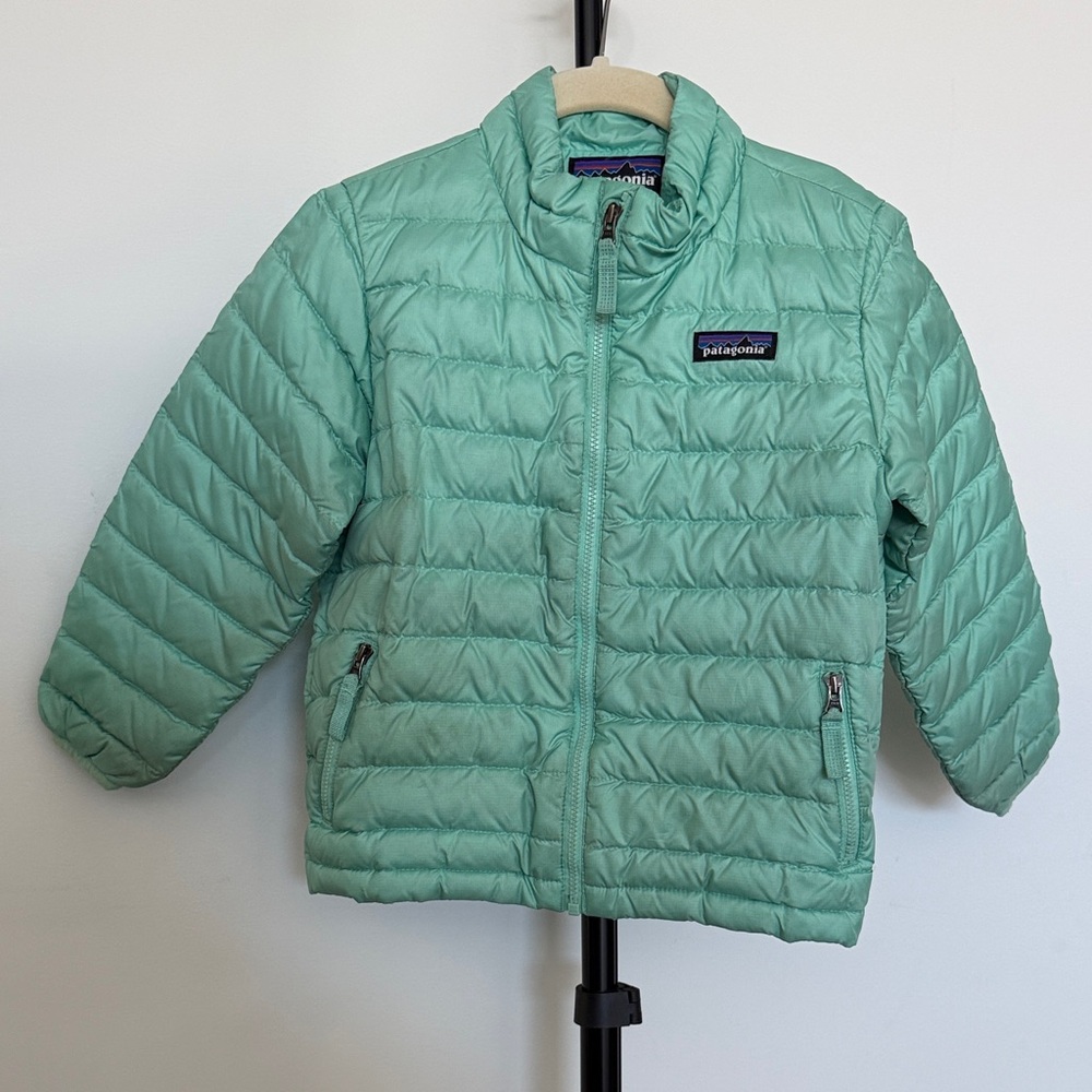Patagonia Kids Light Green Puffer Jacket